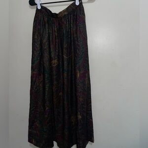 Ralph Lauren Purple Label Wool and Silk Blend  Paisley Equestrian Skirt